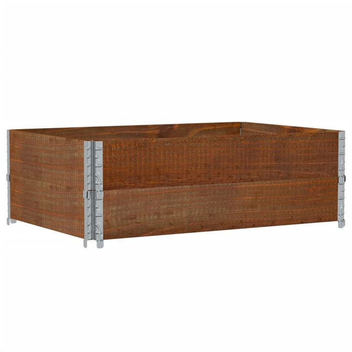 plantekasse 120x80 cm massivt fyrretræ brun