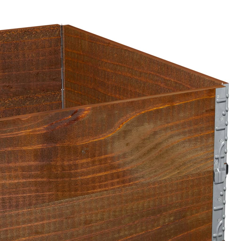 plantekasse 120x80 cm massivt fyrretræ brun