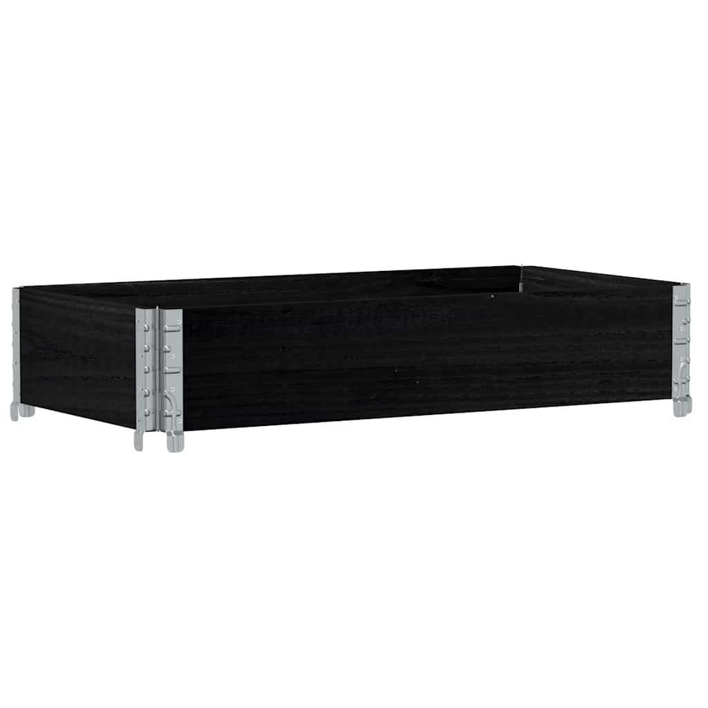 plantekasse 100x50 cm massivt fyrretræ sort