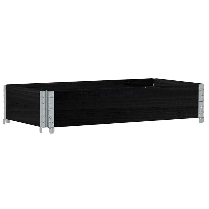 plantekasse 100x50 cm massivt fyrretræ sort