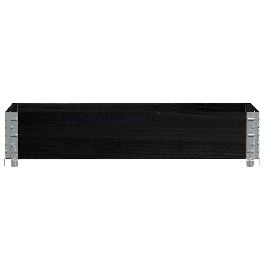 plantekasse 100x50 cm massivt fyrretræ sort