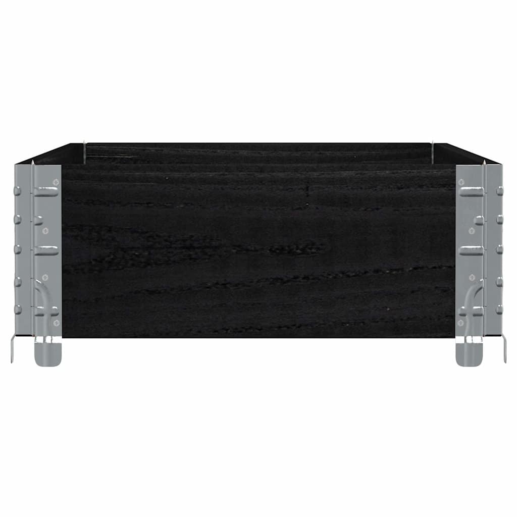 plantekasse 100x50 cm massivt fyrretræ sort