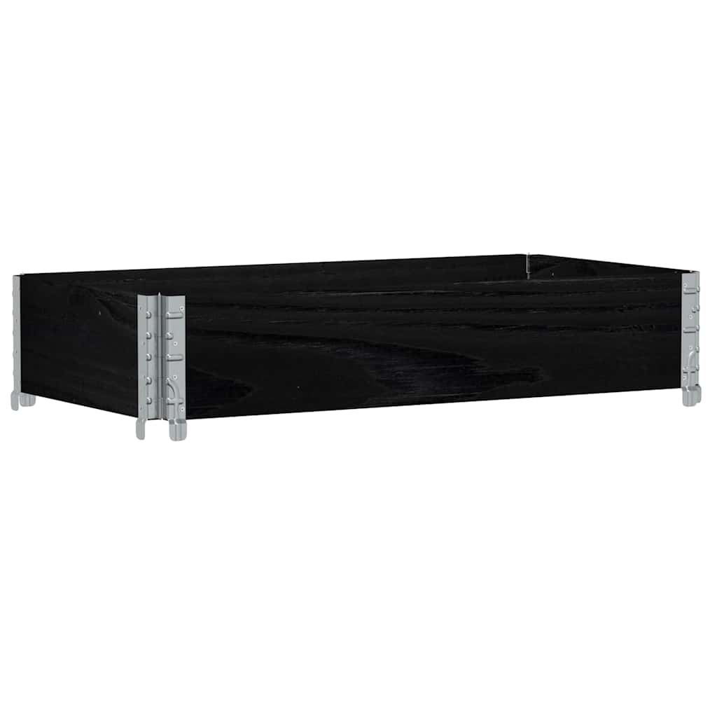 plantekasse 100x50 cm massivt fyrretræ sort