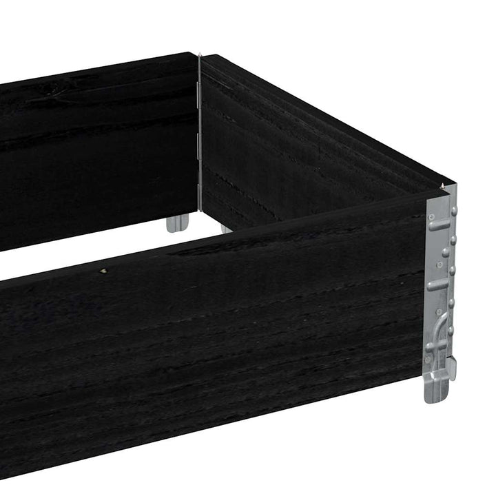 plantekasse 100x50 cm massivt fyrretræ sort