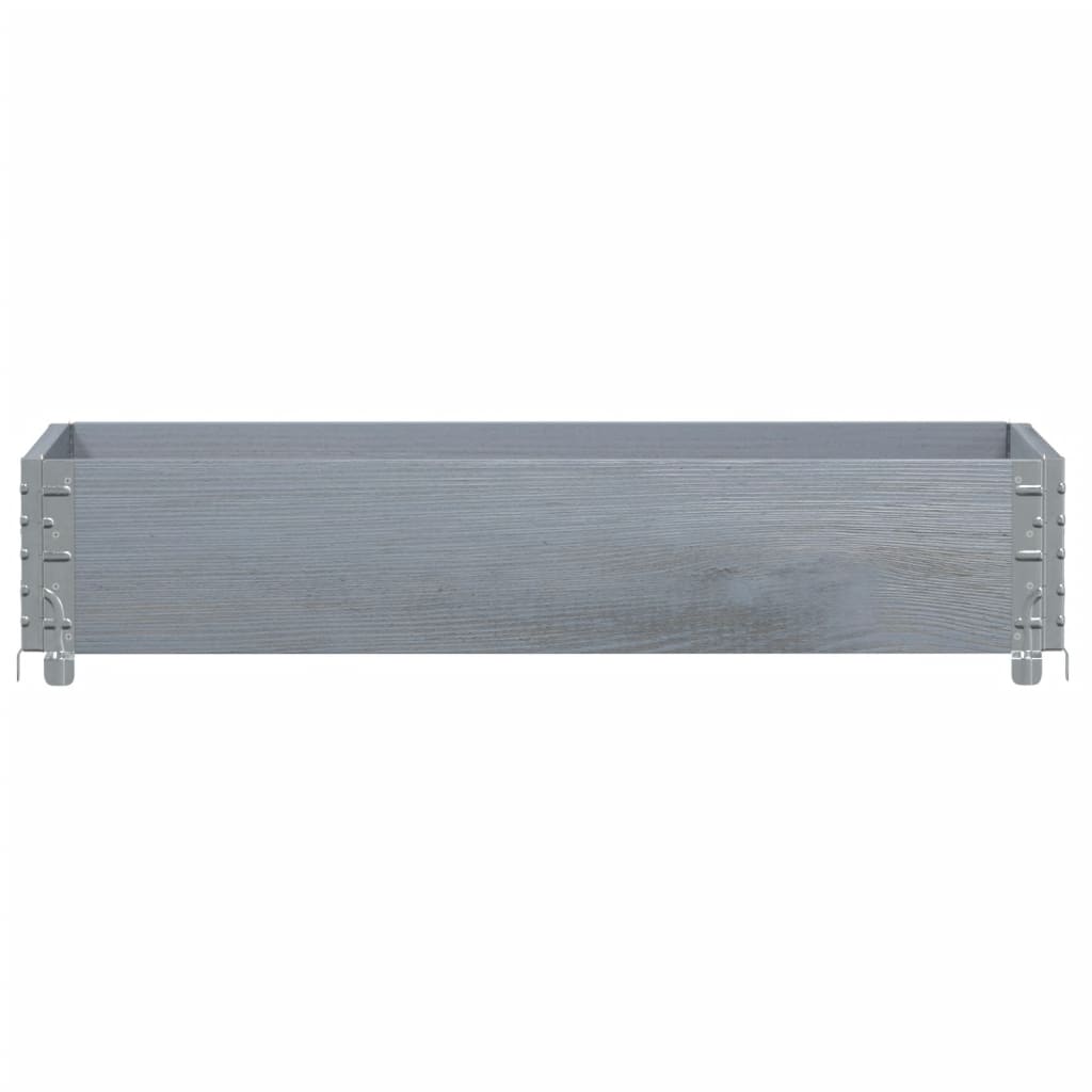 plantekasse 100x50 cm massivt fyrretræ grå