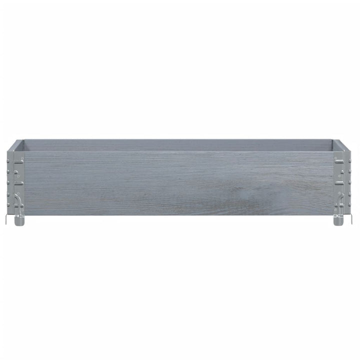 plantekasse 100x50 cm massivt fyrretræ grå