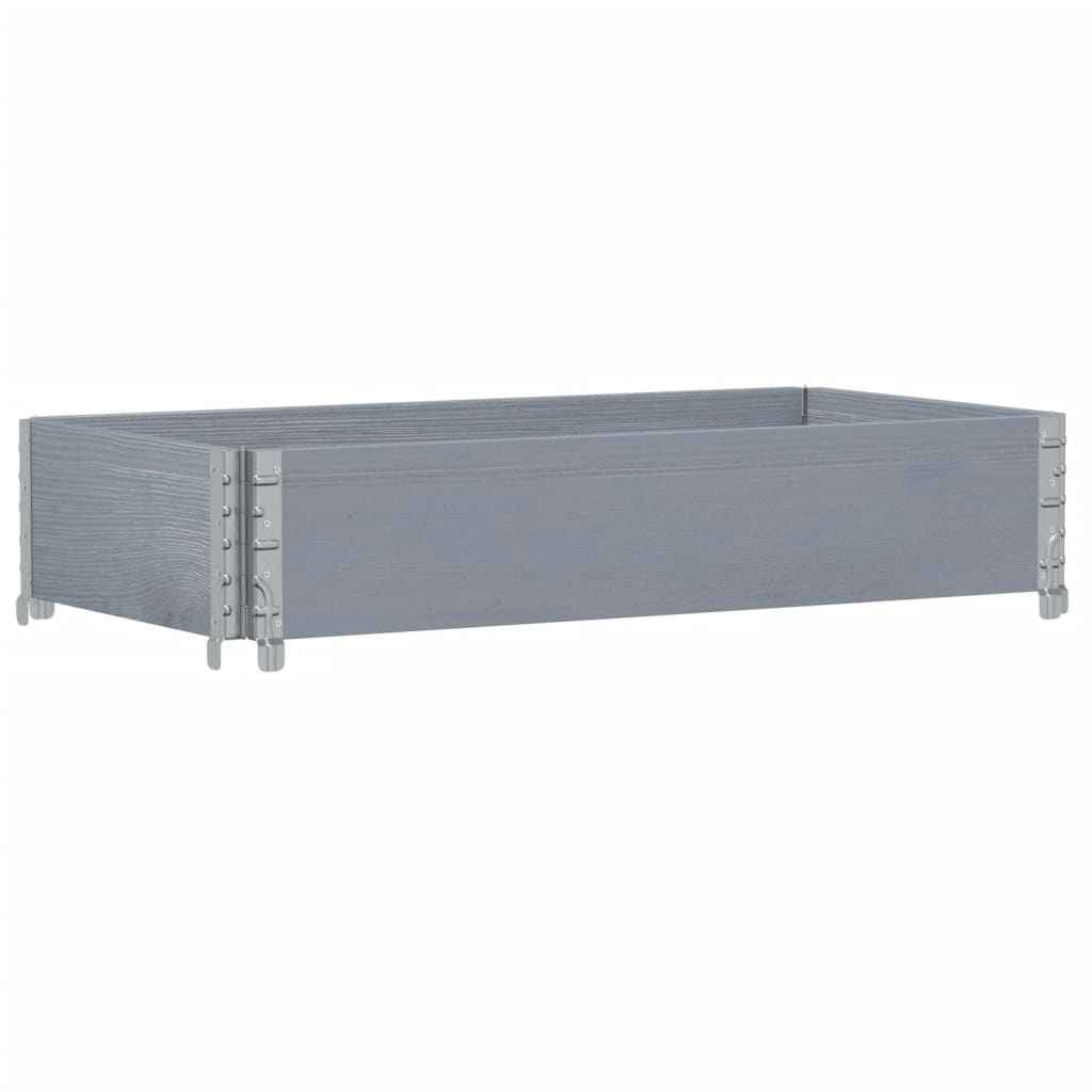 plantekasse 100x50 cm massivt fyrretræ grå