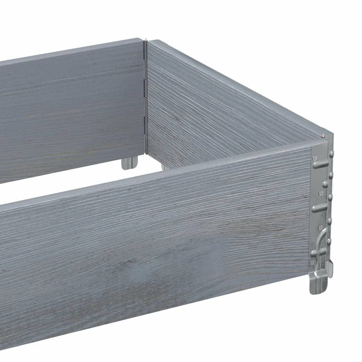 plantekasse 100x50 cm massivt fyrretræ grå