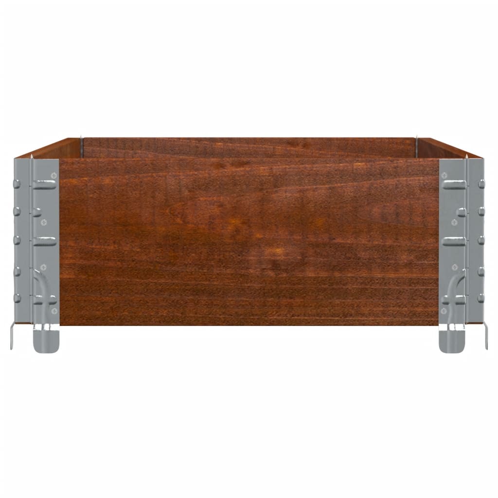plantekasse 100x50 cm massivt fyrretræ brun