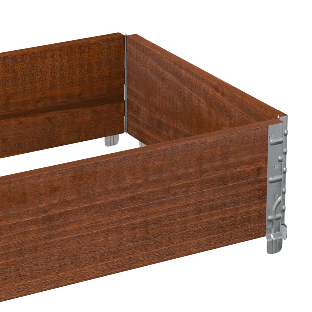 plantekasse 100x50 cm massivt fyrretræ brun