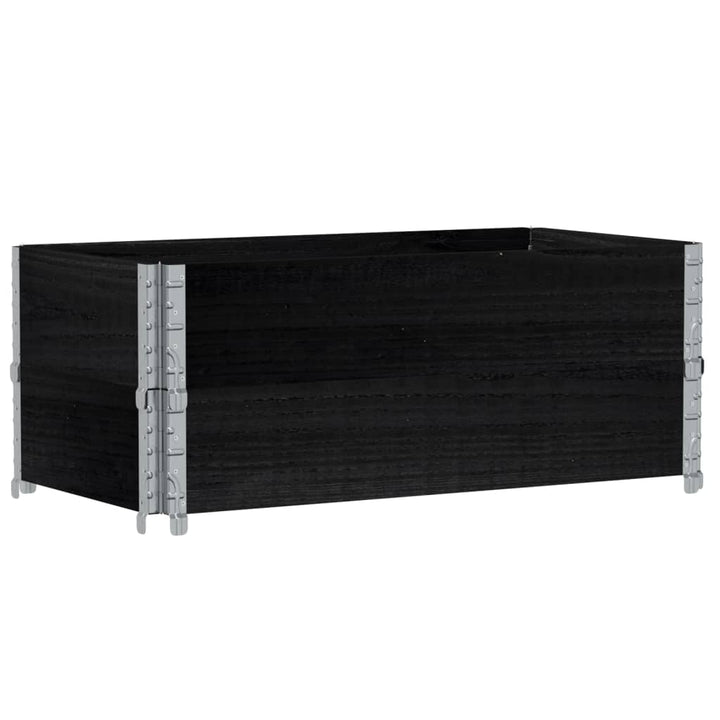 plantekasse 100x50 cm massivt fyrretræ sort