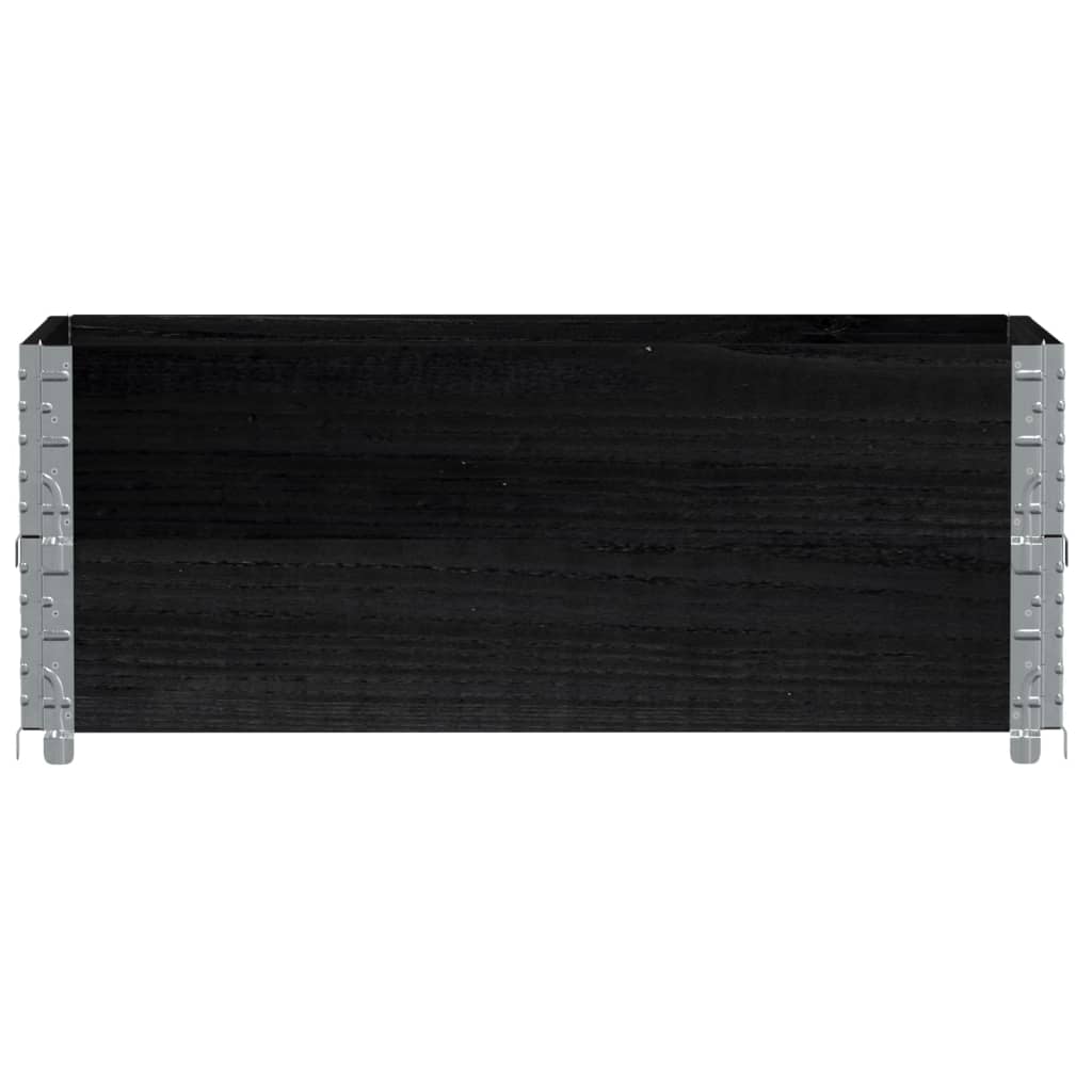 plantekasse 100x50 cm massivt fyrretræ sort
