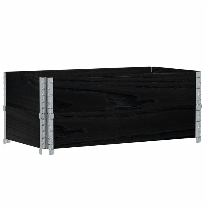 plantekasse 100x50 cm massivt fyrretræ sort