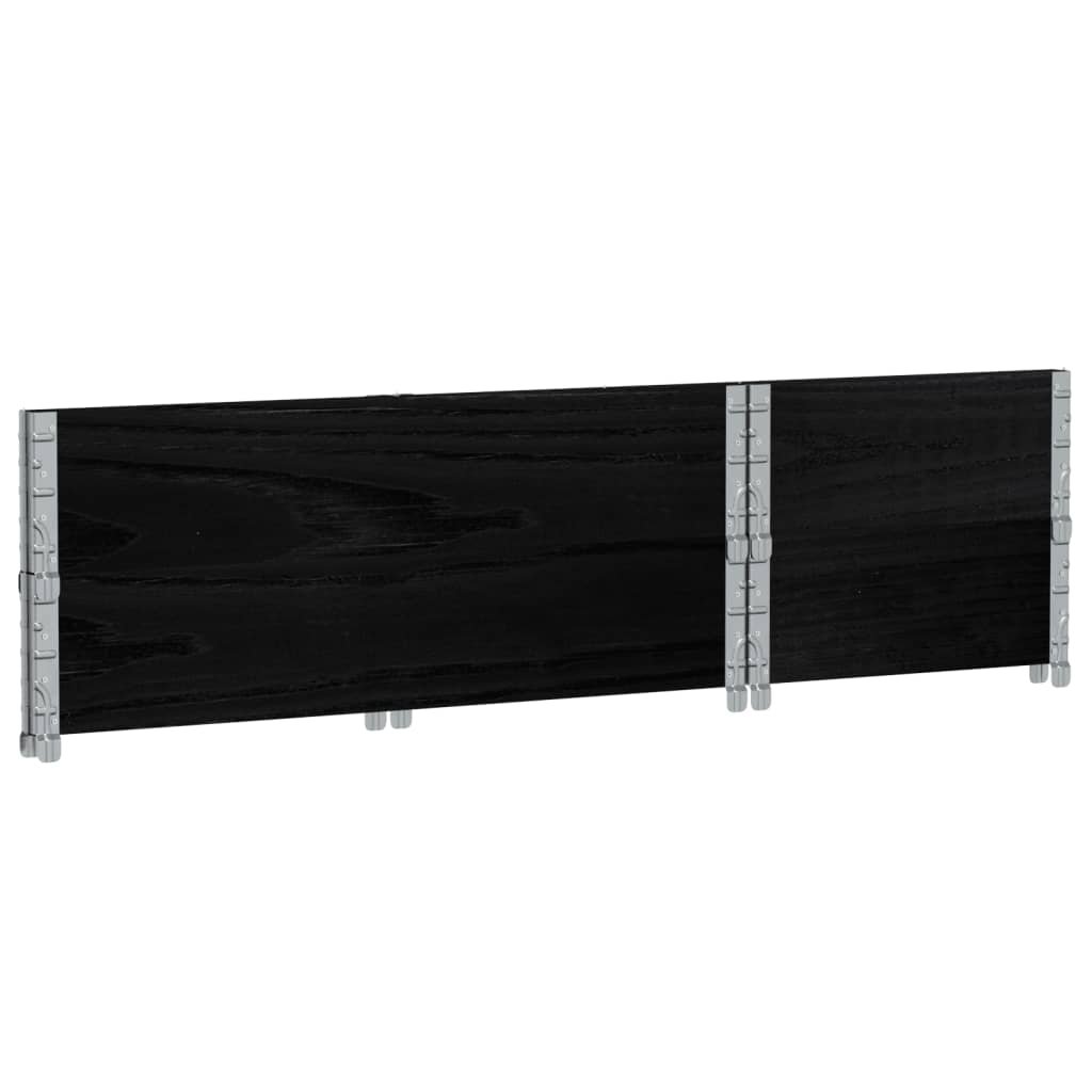 plantekasse 100x50 cm massivt fyrretræ sort