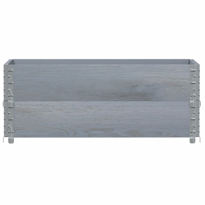 plantekasse 100x50 cm massivt fyrretræ grå