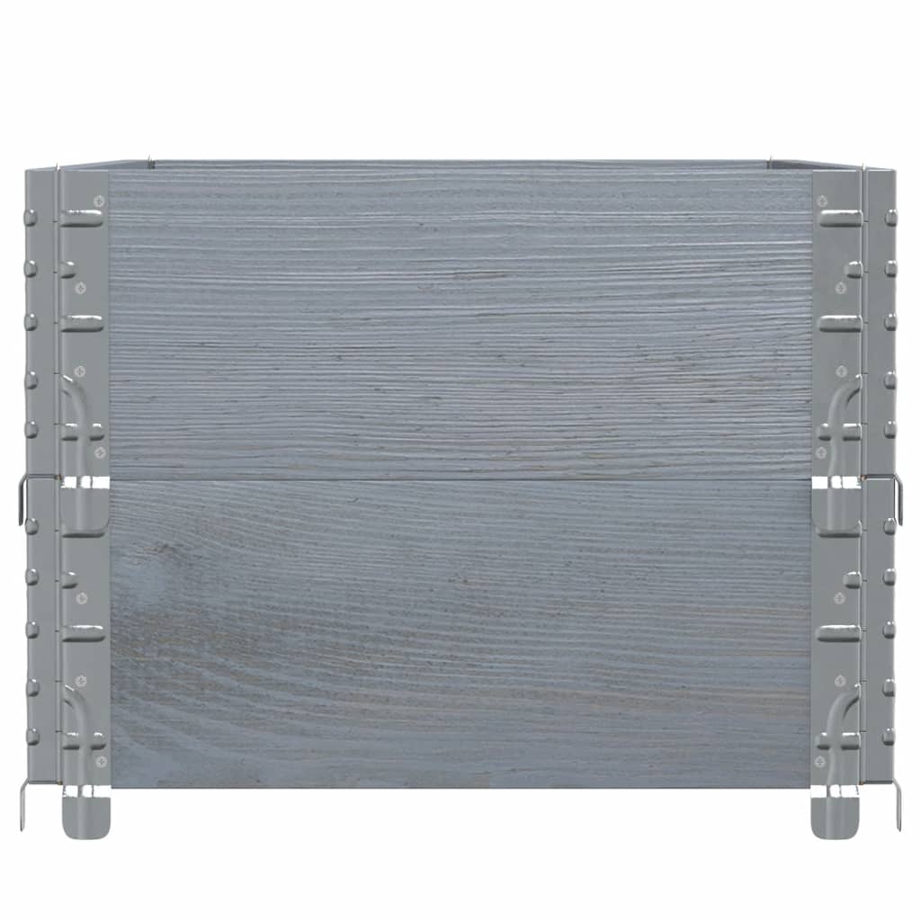 plantekasse 100x50 cm massivt fyrretræ grå