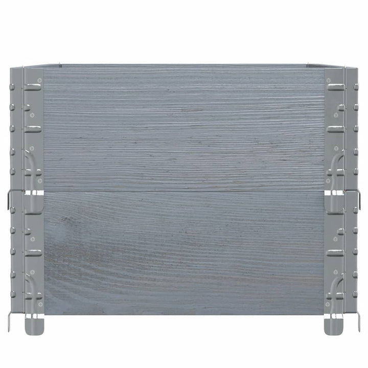 plantekasse 100x50 cm massivt fyrretræ grå