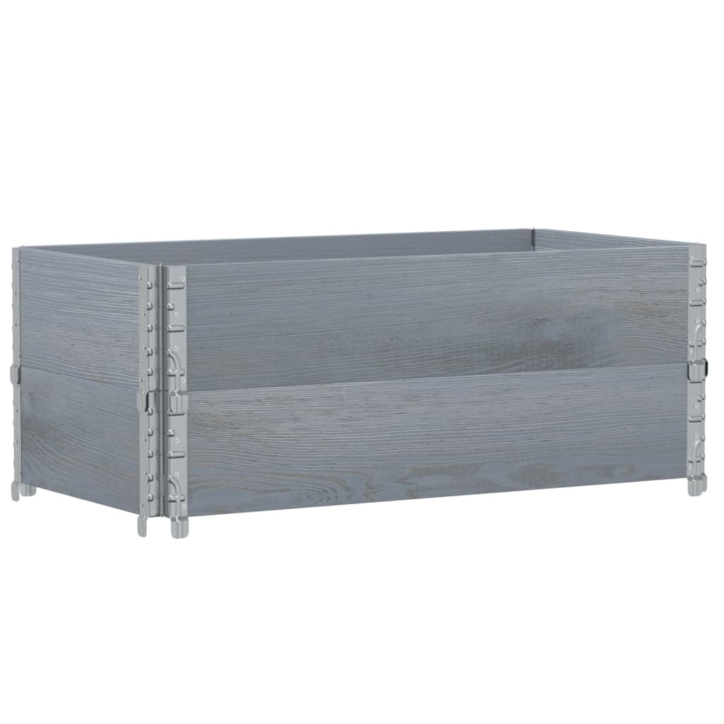 plantekasse 100x50 cm massivt fyrretræ grå