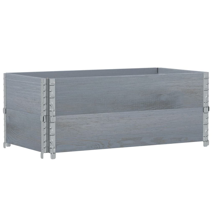 plantekasse 100x50 cm massivt fyrretræ grå