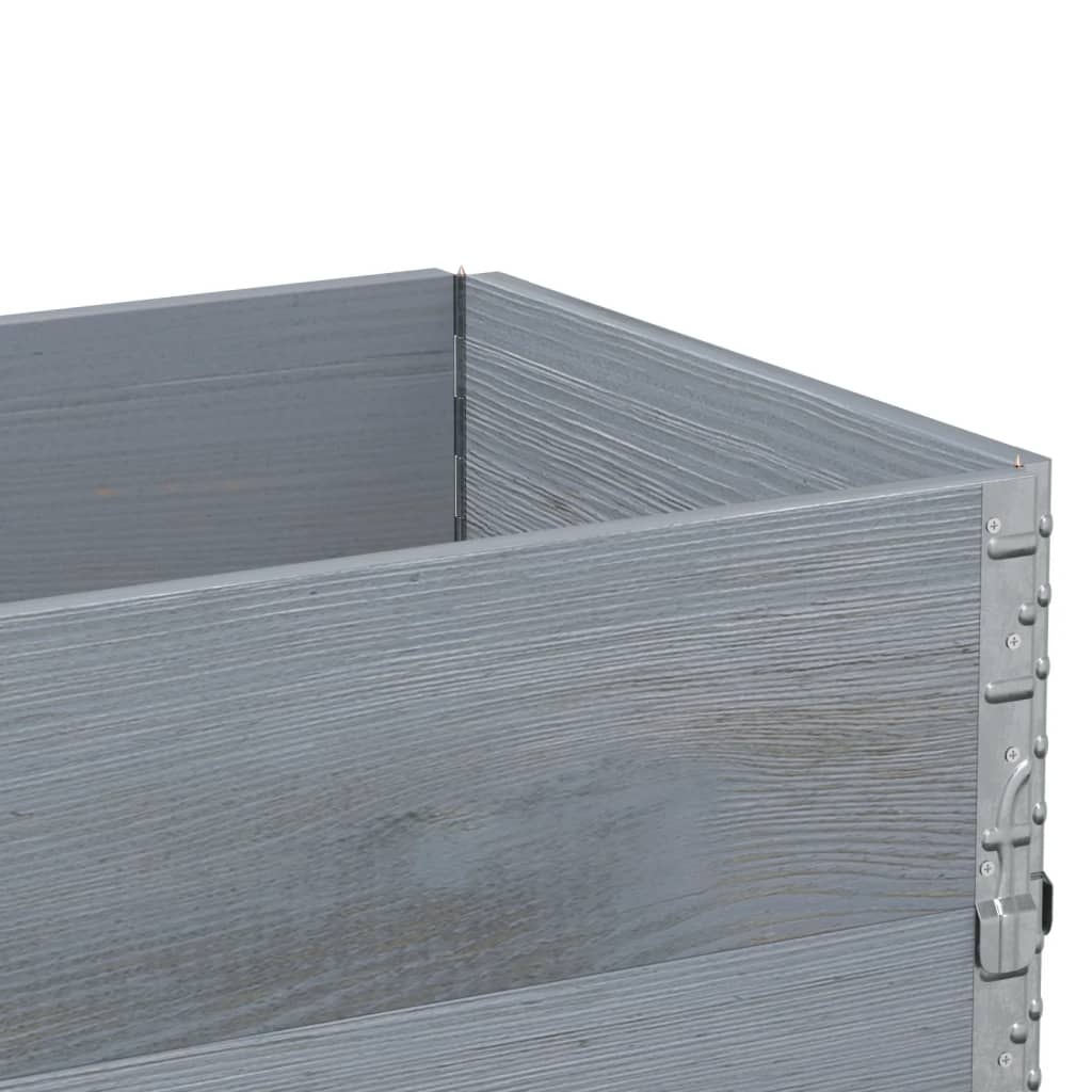 plantekasse 100x50 cm massivt fyrretræ grå