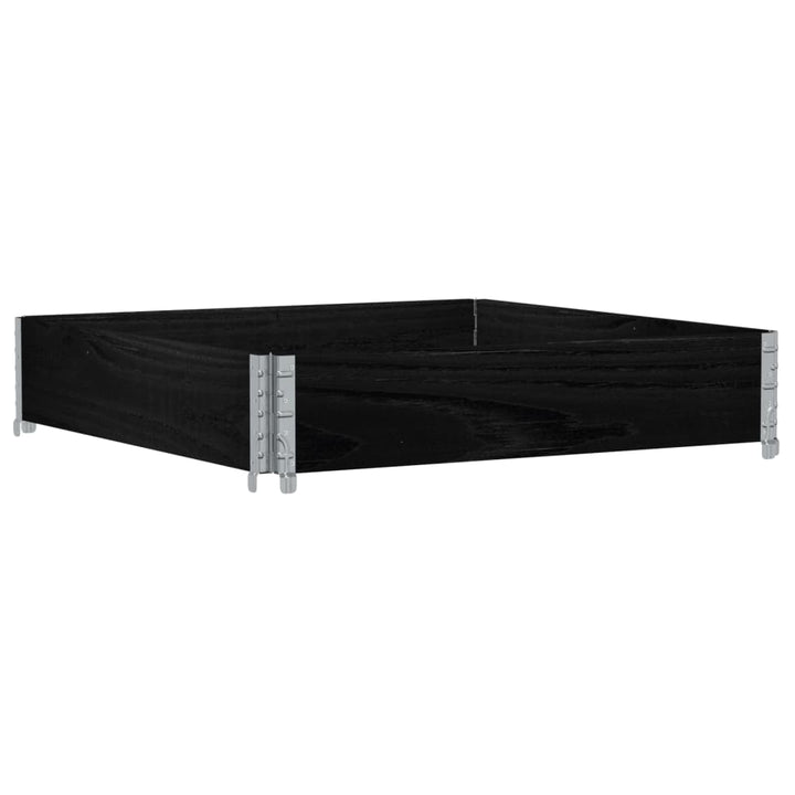 plantekasse 100x100 cm massivt fyrretræ sort