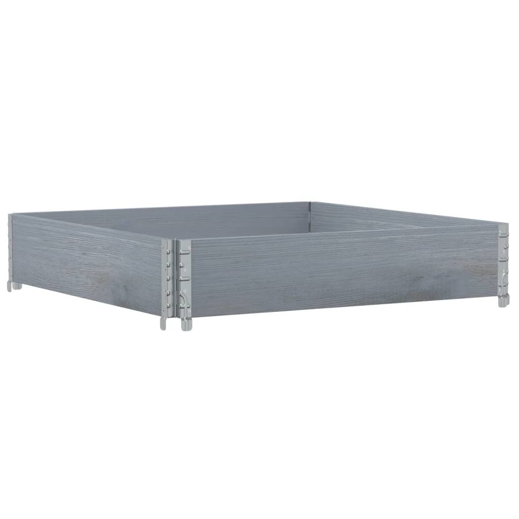 plantekasse 100x100 cm massivt fyrretræ grå