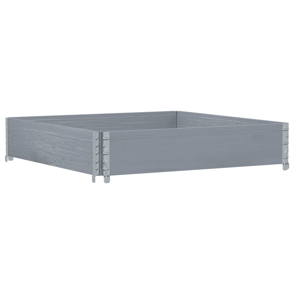 plantekasse 100x100 cm massivt fyrretræ grå