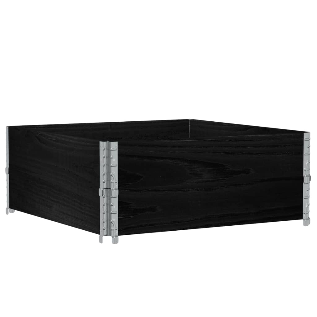 plantekasse 100x100 cm massivt fyrretræ sort
