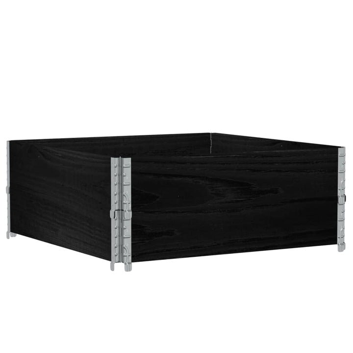 plantekasse 100x100 cm massivt fyrretræ sort