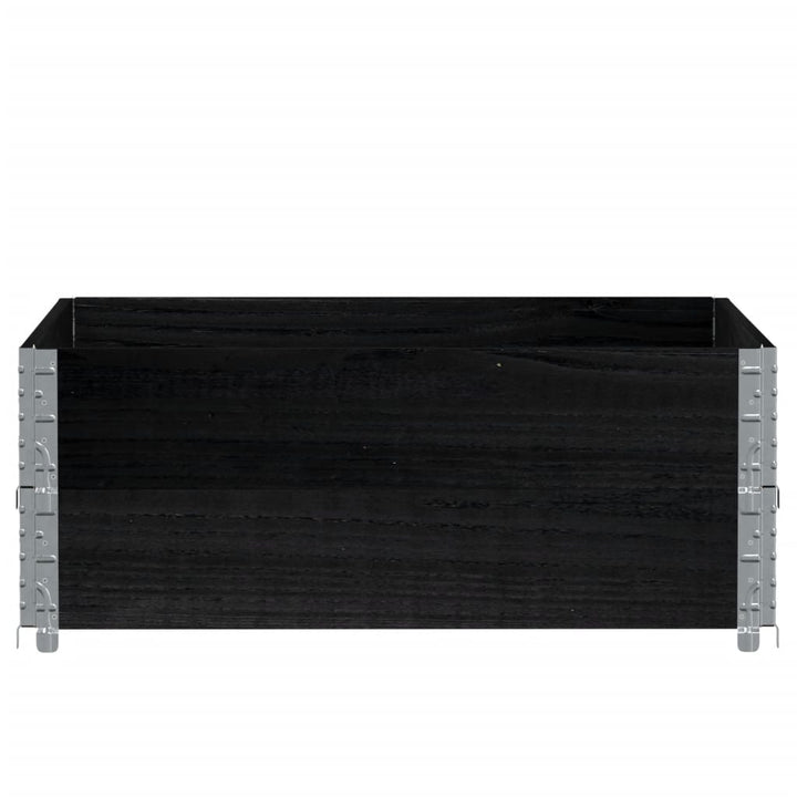 plantekasse 100x100 cm massivt fyrretræ sort