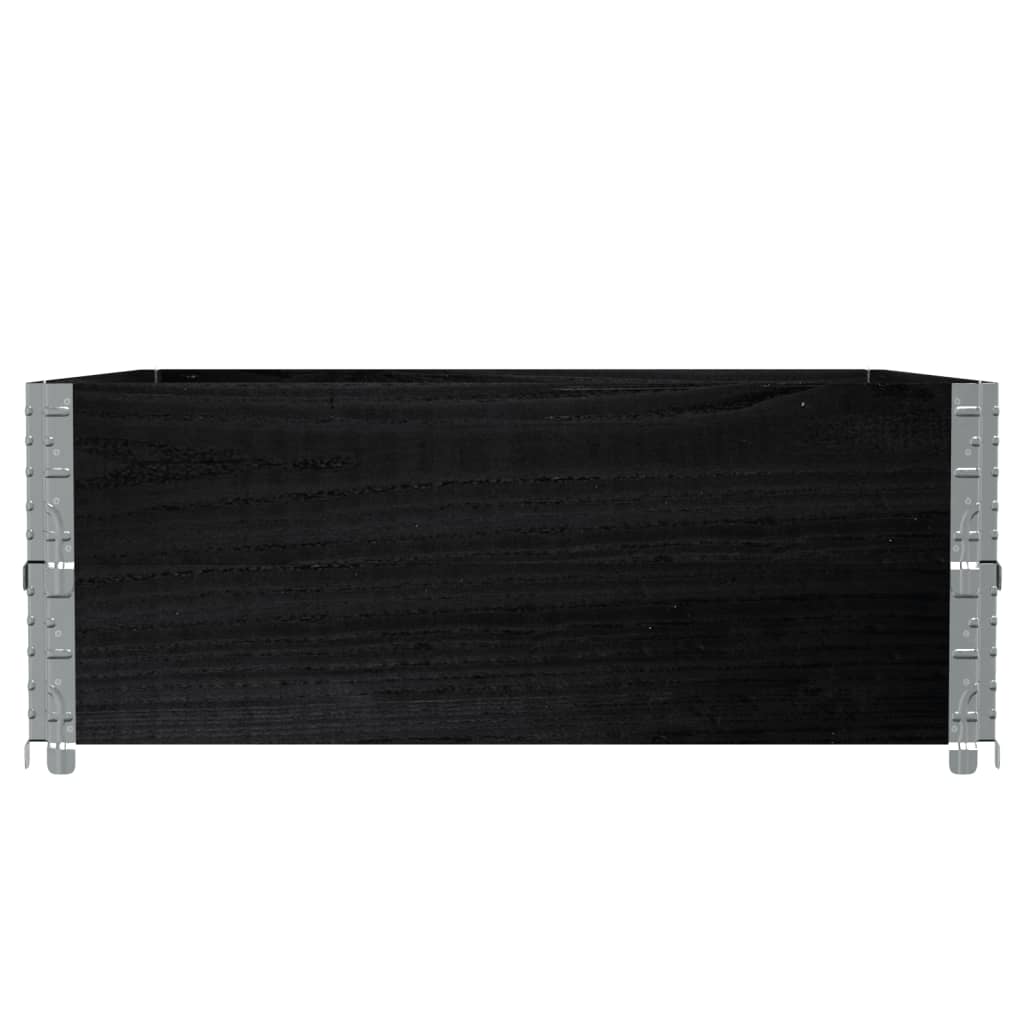 plantekasse 100x100 cm massivt fyrretræ sort