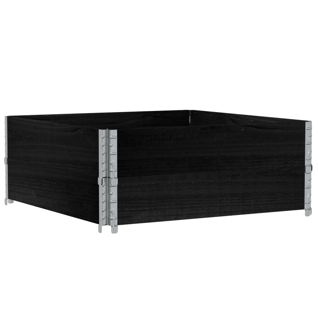 plantekasse 100x100 cm massivt fyrretræ sort