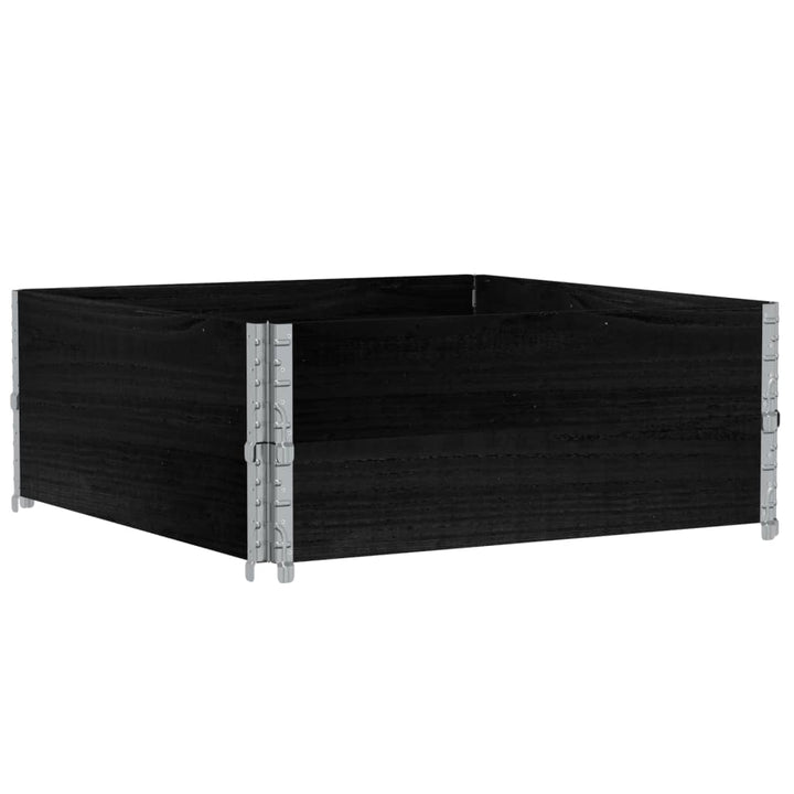 plantekasse 100x100 cm massivt fyrretræ sort