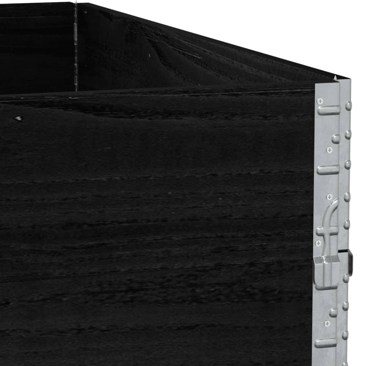 plantekasse 100x100 cm massivt fyrretræ sort