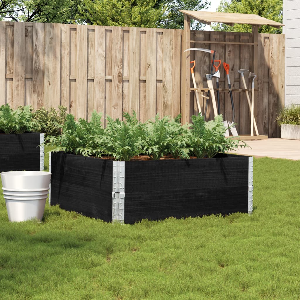 plantekasse 100x100 cm massivt fyrretræ sort