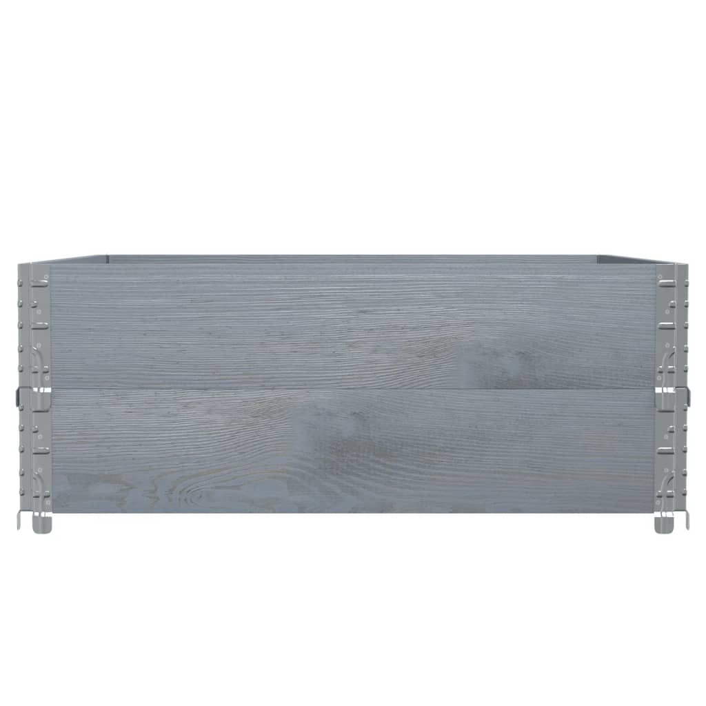 plantekasse 100x100 cm massivt fyrretræ grå