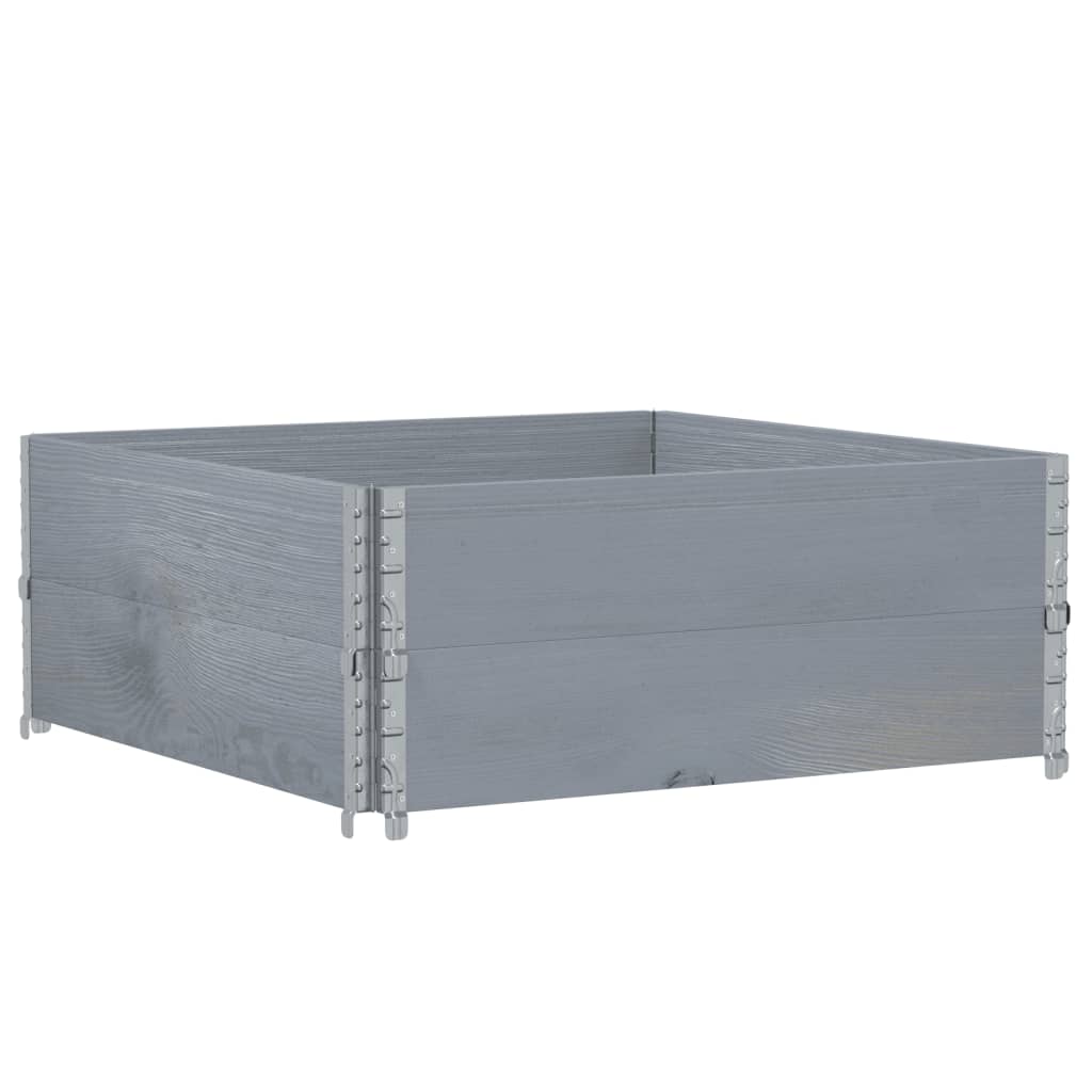 plantekasse 100x100 cm massivt fyrretræ grå