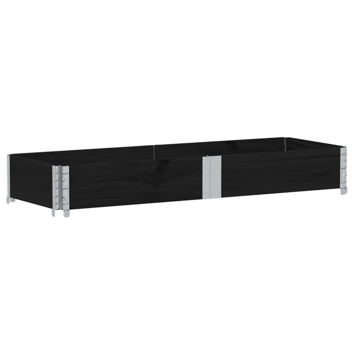 plantekasse 150x50 cm massivt fyrretræ sort