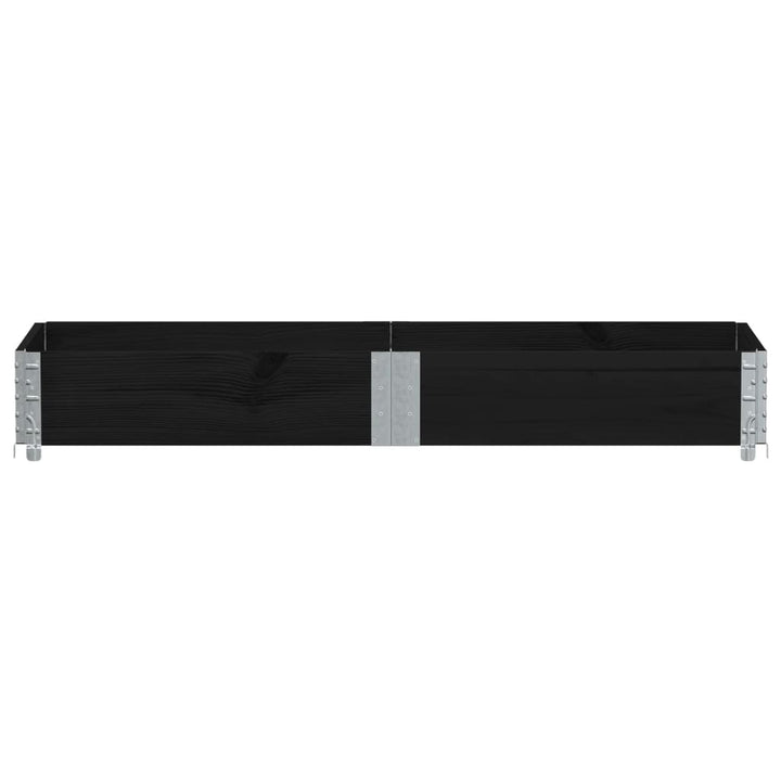 plantekasse 150x50 cm massivt fyrretræ sort