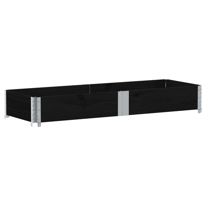 plantekasse 150x50 cm massivt fyrretræ sort