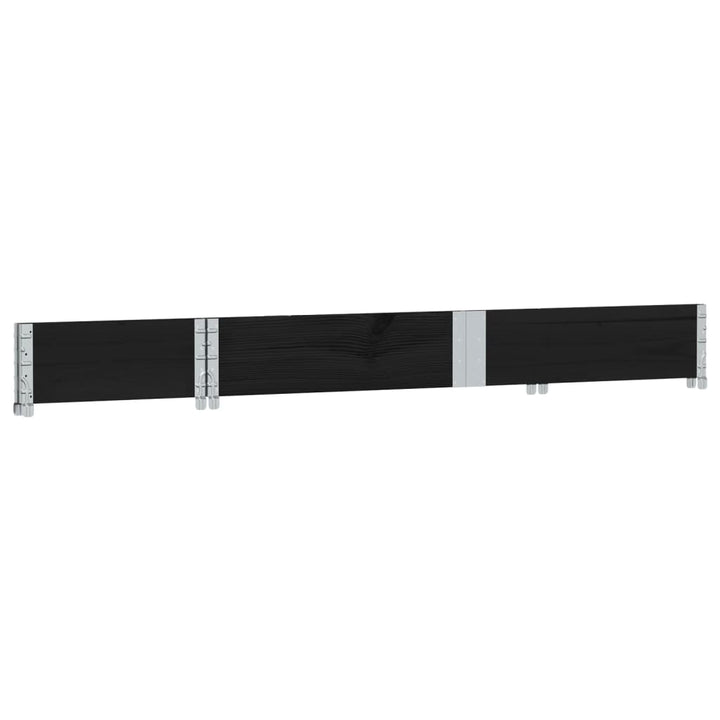 plantekasse 150x50 cm massivt fyrretræ sort