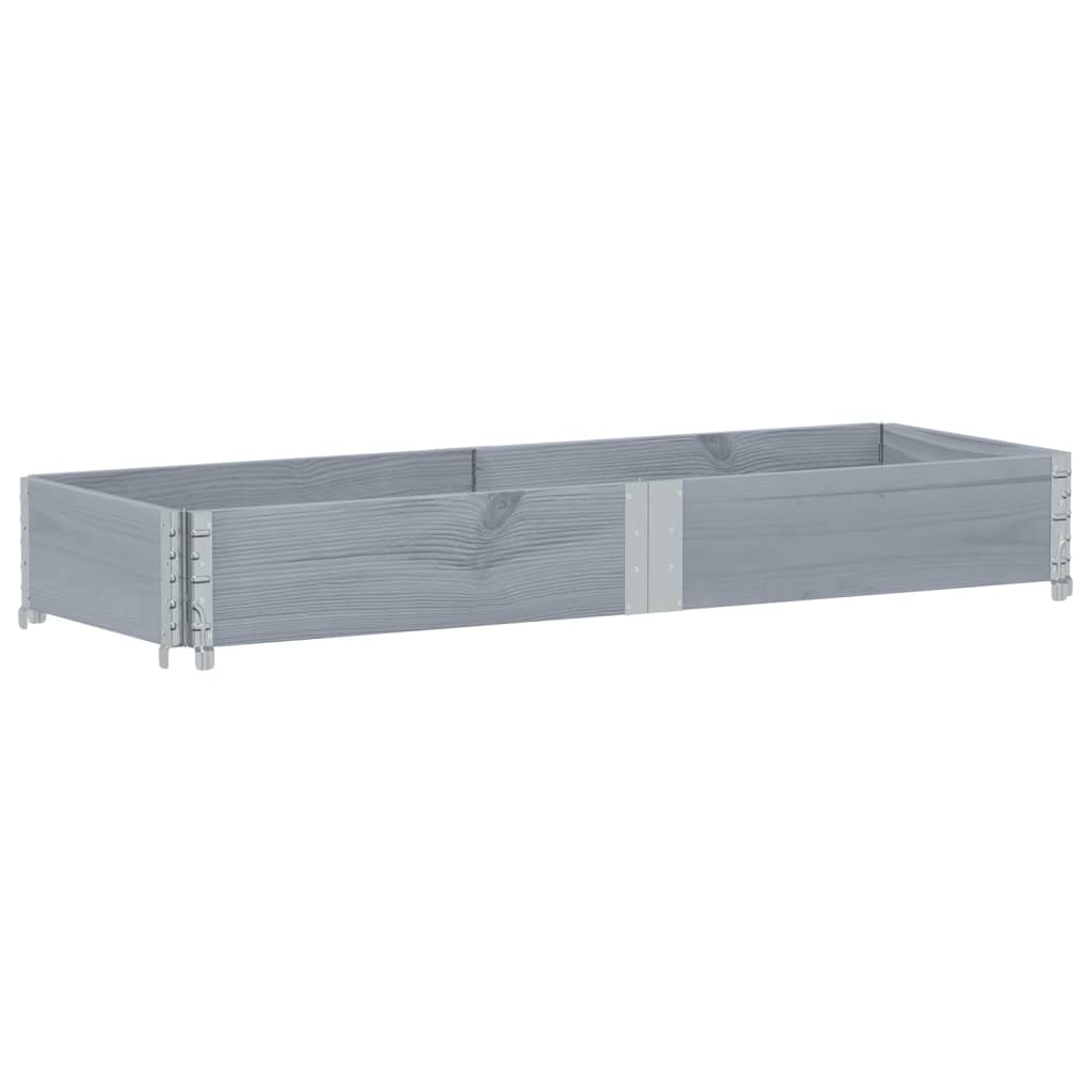 plantekasse 150x50 cm massivt fyrretræ grå
