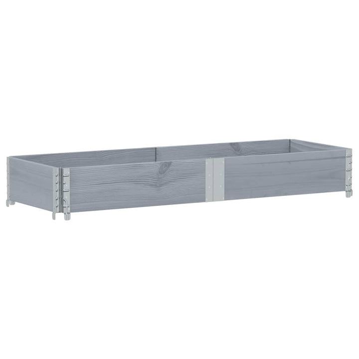 plantekasse 150x50 cm massivt fyrretræ grå