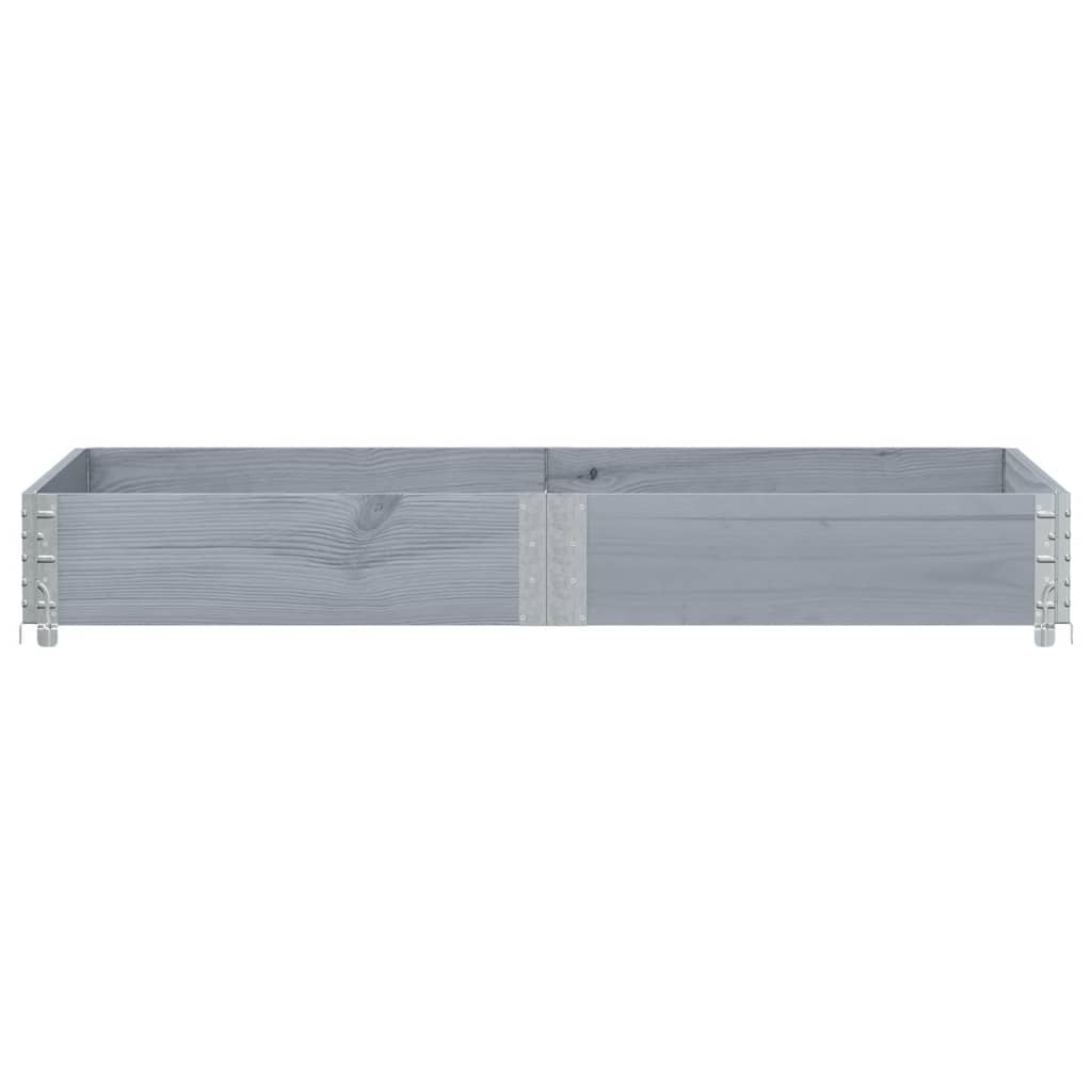 plantekasse 150x50 cm massivt fyrretræ grå