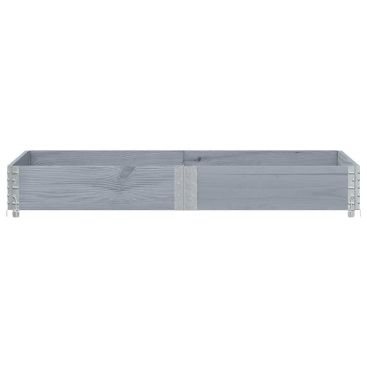 plantekasse 150x50 cm massivt fyrretræ grå