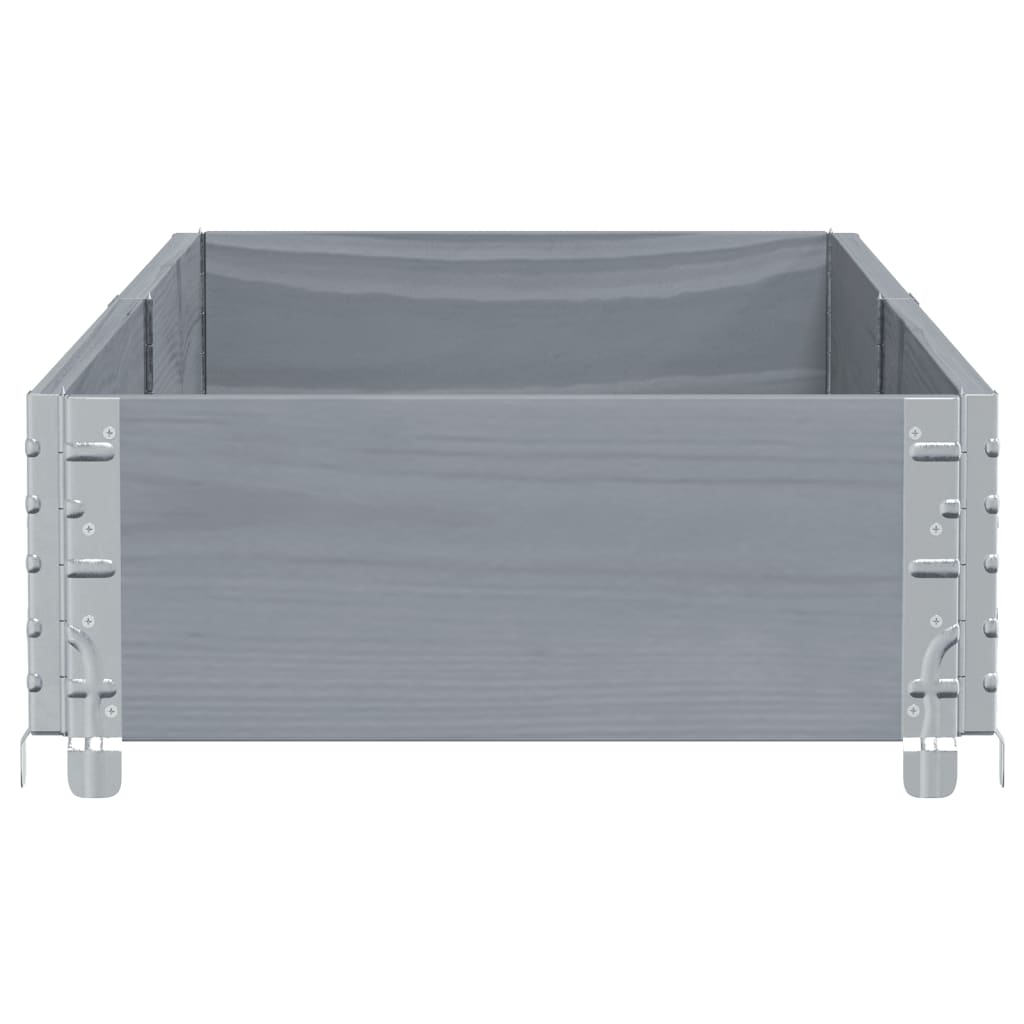 plantekasse 150x50 cm massivt fyrretræ grå