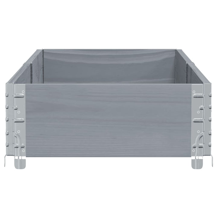 plantekasse 150x50 cm massivt fyrretræ grå