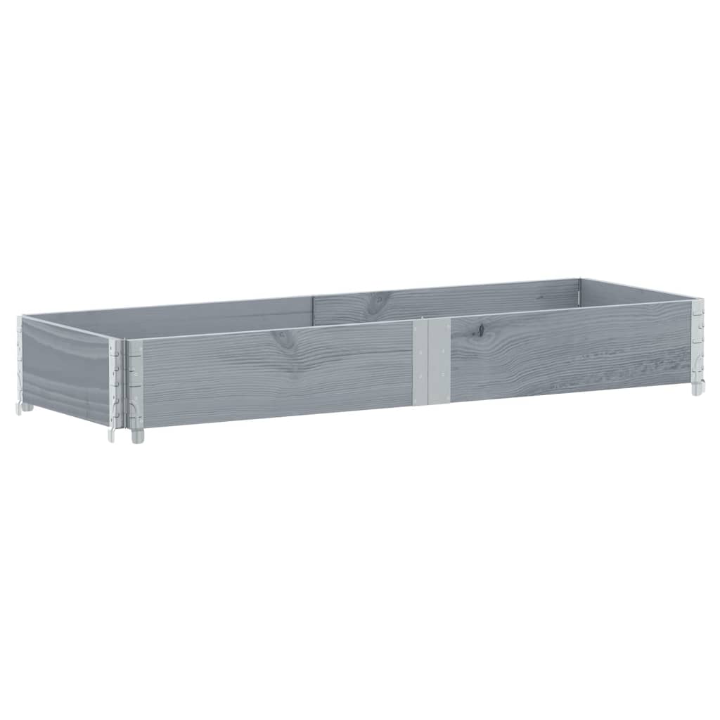 plantekasse 150x50 cm massivt fyrretræ grå