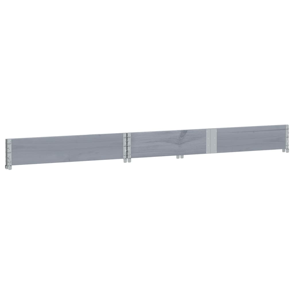 plantekasse 150x50 cm massivt fyrretræ grå