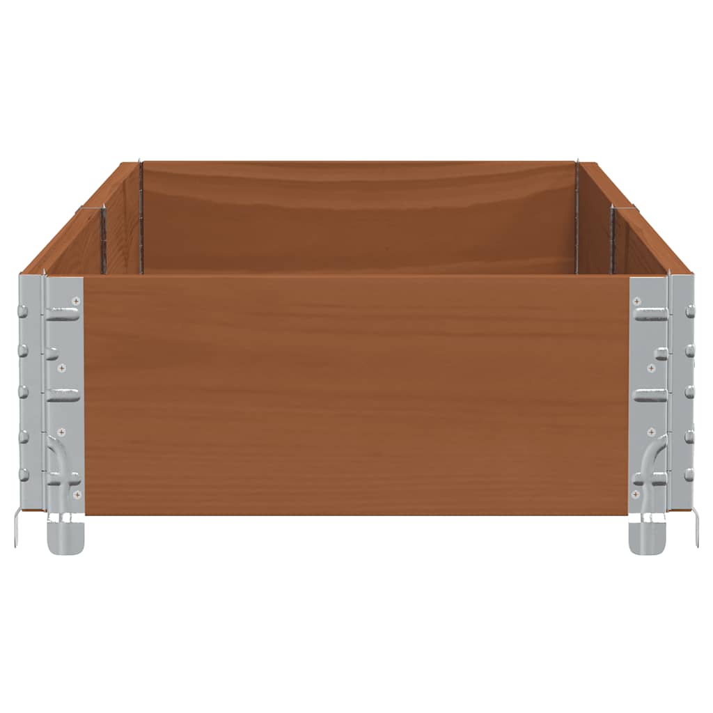 plantekasse 150x50 cm massivt fyrretræ brun